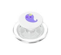 Cute Ghost Yellow Bow Fun Purple Face Monster Halloween PopSockets PopGrip for MagSafe