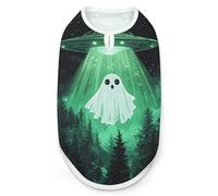 Cute Ghosts Aliens Dog Shirts Summer Pet Clothes Comfort T-Shirts Vest Sleeveless Tank Top for Cats Dogs L