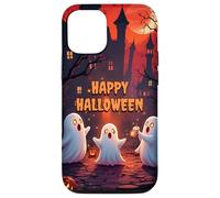 Cute Ghosts and Haunted Castle Happy Halloween Design Case for iPhone 12/12 Pro