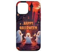 Cute Ghosts and Haunted Castle Happy Halloween Design Case for iPhone 12 mini