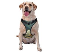 Cute Ghosts Carrying Pumpkins Dark Forest No Pull Dog Harness Adjustable Reflective Oxford Easy Control Medium Large Dog Harness