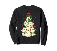 Cute Ghosts Christmas Tree Creepy Haunted XMAS Sweatshirt