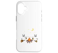 Cute Ghosts Raccoon Camping Case for iPhone 16 Plus