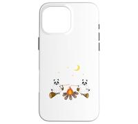 Cute Ghosts Raccoon Camping Case for iPhone 16 Pro Max