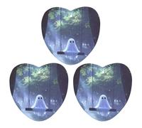 Cute Ghosts Swing 3 Pcs Automotive Air Fresheners Mirror Aromatherapy Tablets Ornament Car Fragrance Scented Cards Love form