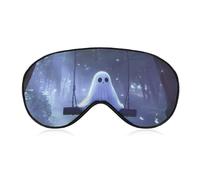 Cute Ghosts Swing Cute Sleep Masks Breathable Eye Mask with Adjustable Strap Light Blocking Comfortable Travel