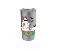 Cute Ghosts Walking Her Ghost Dog Stainless Steel Insulated Tumbler