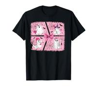 Cute Ghosts with Bow Happy Halloween Costume Day Girls Kids T-Shirt