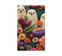 Cute Ghosts Wool Craft Single Toggle Blank Wall Plate Light Switch Cover Decorative 1 Gang for Kitchen Room Bathroom Size 11.4x7cm
