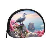 Cute giant panda Coin Purse - Coin Pouch Mini Change Purse for Coins, Keys, Lipstick and Essentials with Zipper Closure, Birds On The Stone, One Size, Fashion