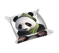 Cute Giant Panda Leather Storage Tray, Storage Key Chains, Coins, Watches, Earrings and Other Accessories, a Must-Have for Home