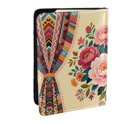 Cute giant panda Passport Holder for Travel - Passport Case for Men & Women Travel Document Organizer Credit Cards Case, Beautiful Flower, One Size
