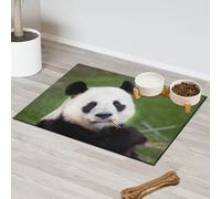 Cute Giant Panda Pet Feeding Mat for Cat Dog Water Bowl Food Mats Animal Panda Pet Feeding Mats Absorbent Nti-Slip Contain Spills Protects Floors Placemat 30.4 x 50.8 cm