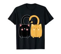 Cute Ginger Cat Black Kitten Love Valentines Day T-Shirt