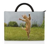 Cute Ginger Cat Laptop Sleeve Compatible 15-17 In Notebook Cat Laptop Bag for Women Men Carrying Case Bag Briefcase Laptop Briefcase Bag