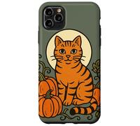 Cute Ginger Cat Pumpkin Patch for Halloween Art Case for iPhone 11 Pro Max