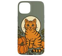 Cute Ginger Cat Pumpkin Patch for Halloween Art Case for iPhone 15 Plus