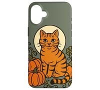 Cute Ginger Cat Pumpkin Patch for Halloween Art Case for iPhone 16 Plus