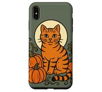 Cute Ginger Cat Pumpkin Patch for Halloween Art Case for iPhone XS Max