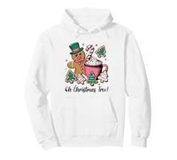Cute Gingerbread Cocoa Christmas Cookie Oh Christmas Tree Pullover Hoodie