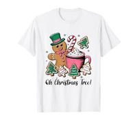 Cute Gingerbread Cocoa Christmas Cookie Oh Christmas Tree T-Shirt