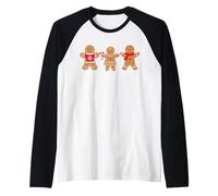Cute Gingerbread Man Christmas Funny Gingerbread Kids Raglan Baseball Tee