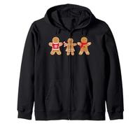 Cute Gingerbread Man Christmas Funny Gingerbread Kids Zip Hoodie
