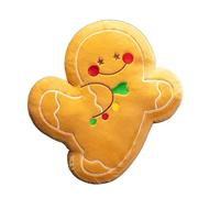 Cute Gingerbread Man Plush Toy - Soft Christmas Stuffed Doll with Red Bow, 30cm Holiday Pillow, Adorable Decorative Toy for Kids Room, Sofa, Bed, Festive Ornament