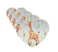 Cute giraffe Car Air Fresheners Cards 4 Pcs Hanging Fragrance Scented Cards Long-Lasting Car Aromatherapy Tablets for Wardrobe Bathroom Car Interior Mirror Pendant Gifts