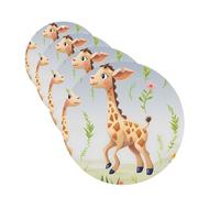Cute giraffe Car Air Fresheners Cards 4 Pcs Hanging Fragrance Scented Cards Long-Lasting Car Aromatherapy Tablets for Wardrobe Bathroom Car Interior Mirror Pendant Gifts