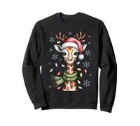 Cute Giraffe Christmas Funny Animal Lovers Holiday Pajama Sweatshirt