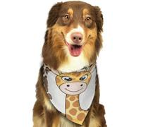 Cute Giraffe Dog Bandanas Adjustable Kerchief Triangle Bibs Scarf Washable Soft Pet Bandanas for Medium Large Puppy Cats Pet Costume Accessories Decoration