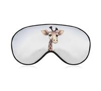 Cute Giraffe Eye Mask for Women & Men, Breathable & Adjustable Eye Cover, Ultra Soft Sleep Mask, Lightweight Travel Blindfold for Airplane, Nap, Night Sleeping