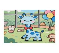 Cute Giraffe Floor Mat 23.6" X 15.7" Soft Crystal Velvet Bath Rugs Non Slip Absorbent Carpet Washable Bath Mats for Bathroom Floor Tub Shower Home Doormats