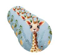 Cute Giraffe Flowers Car Air Fresheners Cards Set of 4 Pieces Personalized Car Fresheners Gifts for Men Women Auto Aromatherapy Tablets Hanging Scented Cards for Wardrobe Bathroom