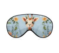 Cute Giraffe Flowers Eye Mask Sleep Mask Eye Masks for Sleep Sleep Masks for Women Men Sleeping Mask Travel Eye Mask Sleep Mask Blackout Funny Sleep Mask Cute Sleep Mask