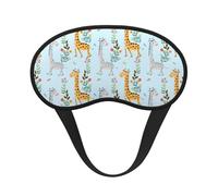 Cute Giraffe Flowers Print Fashion Sleep Mask, Blackout Eye Mask,Sleeping Eye Mask Suitable for Travel/Yoga/Nap