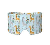 Cute Giraffe Flowers Print Sleep Eye and Ear Muffs for Sleeping with Adjustable Strap for Travel Nap Shift Work Office