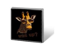 Cute Giraffe Glasses What's Up Trendy 1″ Metal Badge Brooch Pin Tie Decor Clothes Hat Bags Accessory