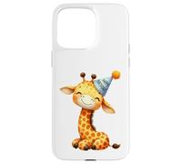Cute Giraffe Happy Birthday Party Hat Kids Case for iPhone 15 Pro Max