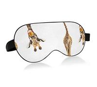 Cute Giraffe Looking for Its Head Eye Masks Cover Blocks Light Sleep Mask Shade Cover Blindfold Relaxing Eyeshade Cover with Adjustable Head Strap for Men Women Kids
