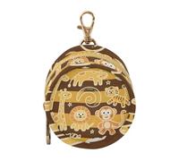 Cute Giraffe Monkey Stripe Brown Orange Baby Pacifiers Holder Case Portable Coin Purse Change Holder, Neutral Baby Items