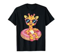 Cute Giraffe On Vacation Graphic Summer for Kids Girl T-Shirt
