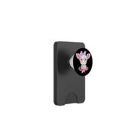 Cute Giraffe Portrait Animal Lover Graphic Pink Glasses PopSockets PopWallet for MagSafe