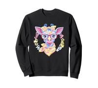 Cute Giraffe Portrait Animal Lover Graphic Pink Glasses Sweatshirt