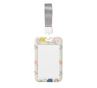 Cute Giraffe Print Badge Holder with Breakaway Lanyard,Work Name Tag Breakaway Lanyard Id Card Protector Case