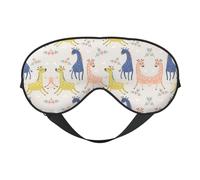 Cute Giraffe Print Satin Sleep Mask & Eye Mask | Deep Dream Sleep Masks for Women & Men | Soft Sleeping Eye Mask to Nourish Skin