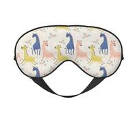 Cute Giraffe Print Soft Eye Mask for Women Men Comfortable with Adjustable Strap for Travel Yoga Nap Shift Work