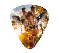 Cute giraffe Professional Guitar Picks Set 12 PCS ABS Material Thin Medium Heavy with Storage Box for Guitar Ukulele