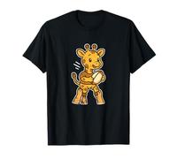 Cute Giraffe Rugby Ball Cartoon T-Shirt